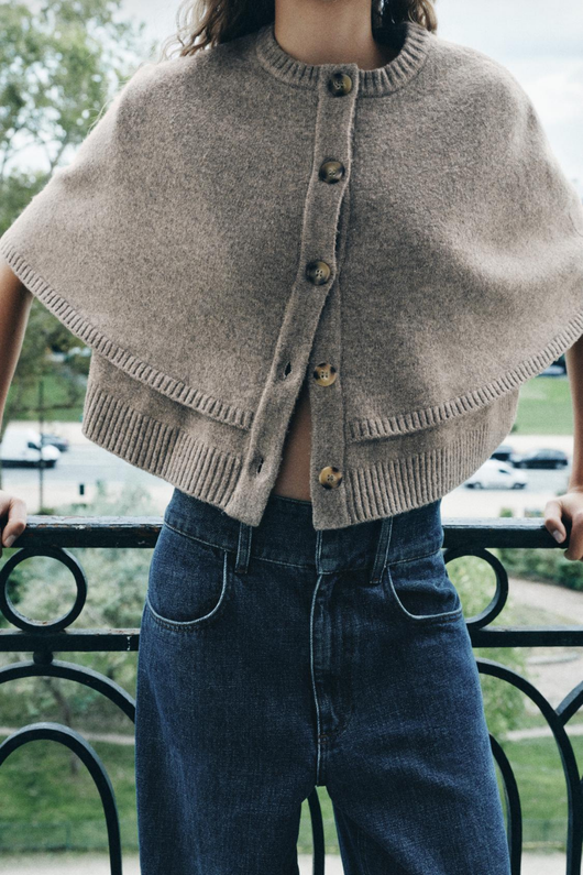 Knit Cape Jacket